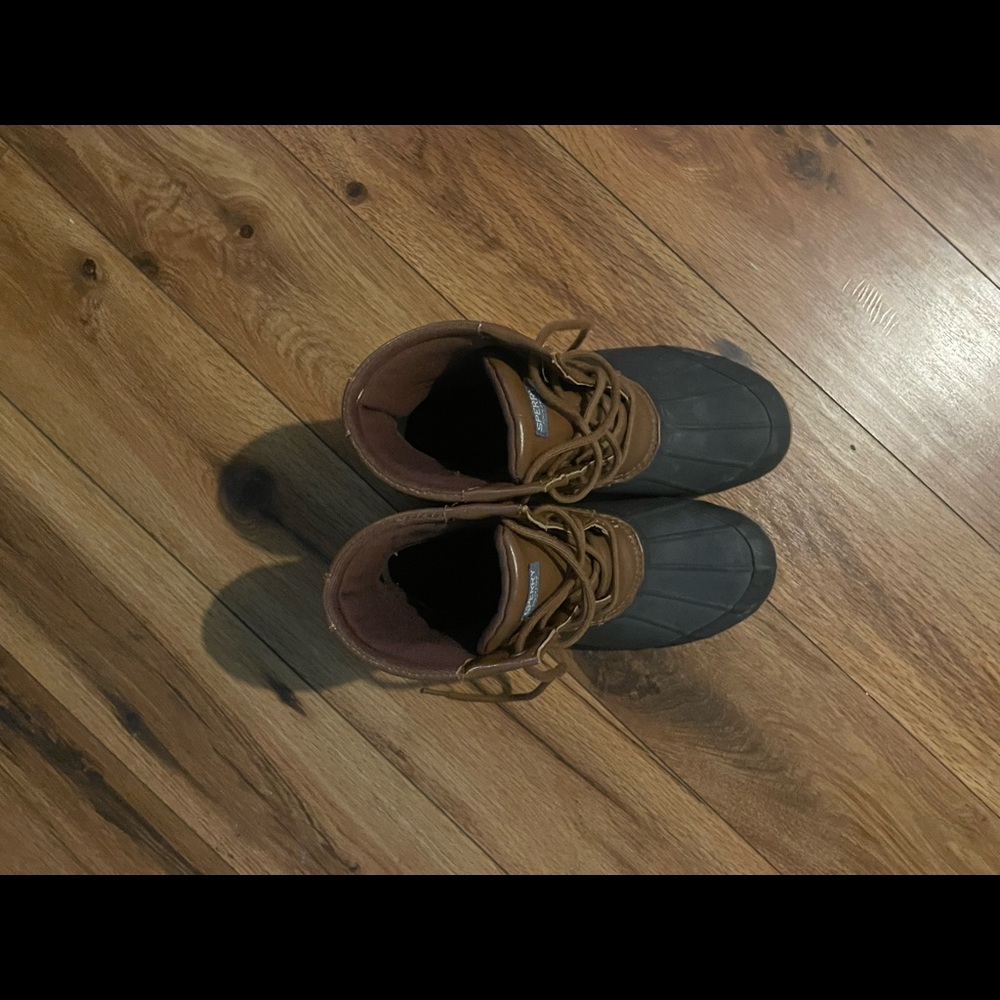 Sperry boots.